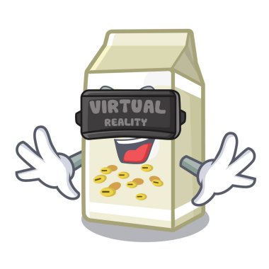 Maskot şeklinde sanal gerçeklik soya sütü
