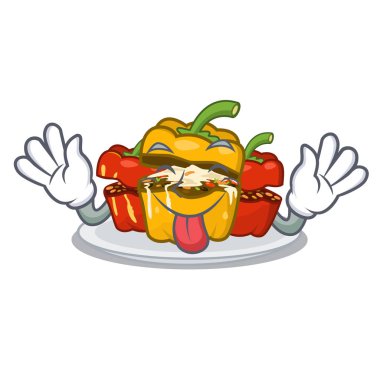 Karakter şeklinde biber dolması dışarı Dil