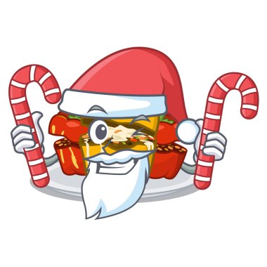 Karakter şeklinde şeker dolması biber ile Santa