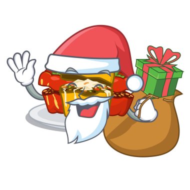 Karakter şeklinde hediye biber dolması ile Santa