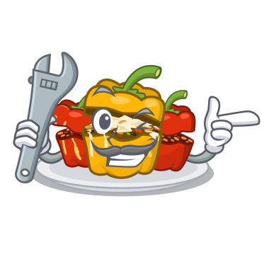 Karakter şeklinde mekanik dolması biber