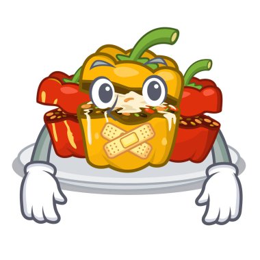 Karakter şeklinde sessiz dolma biber