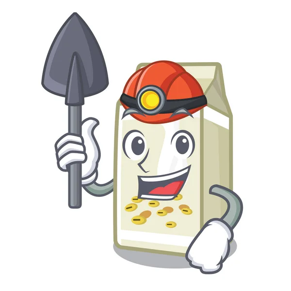 Minero leche de soja en la forma de la mascota — Archivo Imágenes Vectoriales
