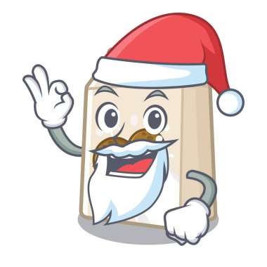 Santa hindistan cevizi sütü karikatür cam dökülür