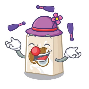 Hindistan cevizi sütü karikatür cam dökülür Hokkabazlık