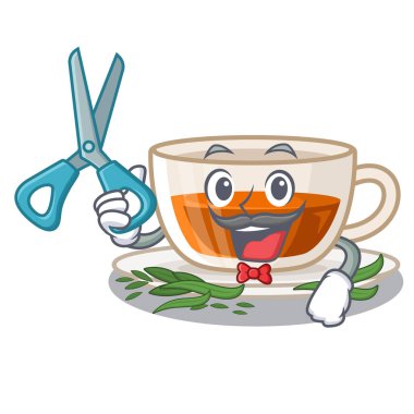 Berber darjeeling çay karikatür izole