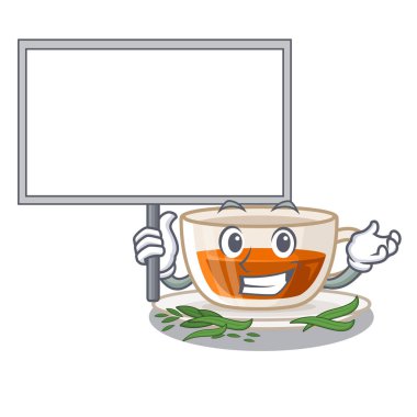 Karikatür izole kurulu darjeeling çay getirin