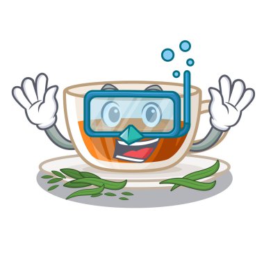 Maskot şeklinde çay darjeeling Dalış