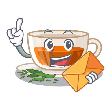 Maskot şeklinde zarf darjeeling çay ile