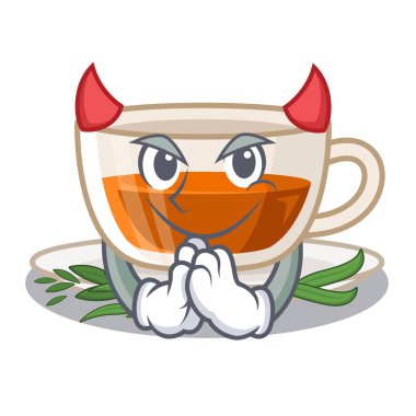 Karakter şişesinde şeytan darjeeling çay