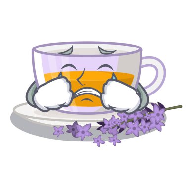 Karakter buzdolabında ağlayan lavanta çayı