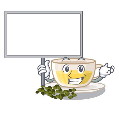 Karakter bardağına dökülen tahta oolong çay getirin