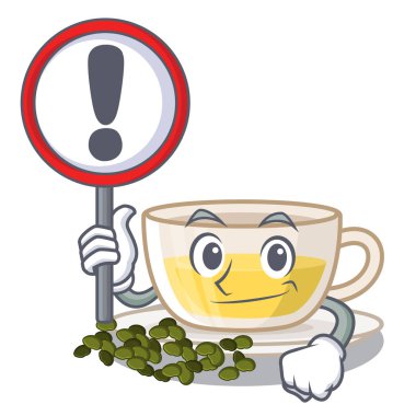 Karakter bardağına dökülen tabela oolong çayı ile