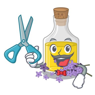 Bir karikatür şişede Berber lavanta yağı