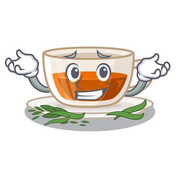 Sonriendo té darjeeling en la forma de la mascota — Archivo Imágenes Vectoriales