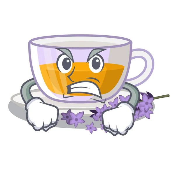 Разгневанный лавандовый чай в холодильнике персонажа — стоковый вектор