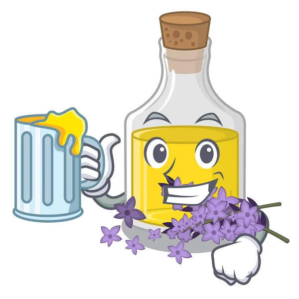 Met SAP lavendel olie in de vorm van het personage — Stockvector