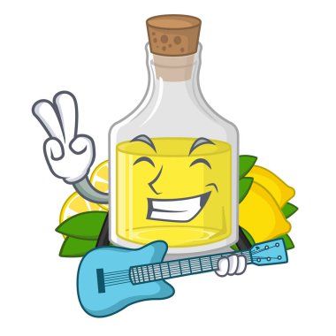 Gitar limon yağı karakteri izole ile