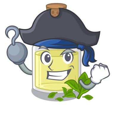 Korsan nane yağı karikatür izole