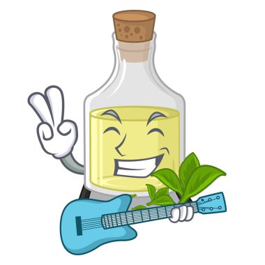 Karakter şişelerinde gitar nane yağı ile