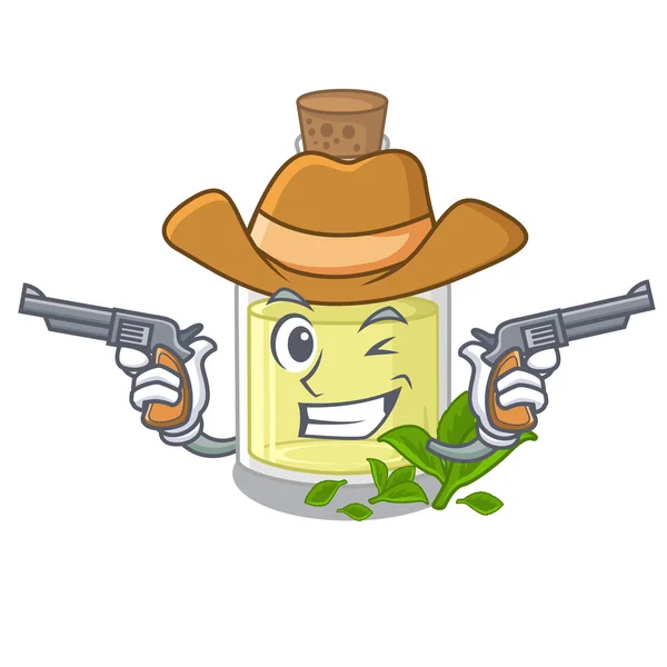 Cowboy borsmenta olajat izolált a rajzfilm — Stock Vector