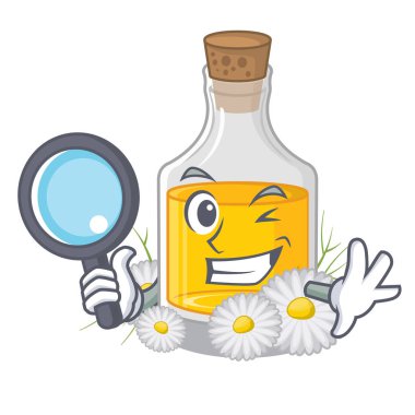 Karikatür şeklinde Dedektif papatya yağı