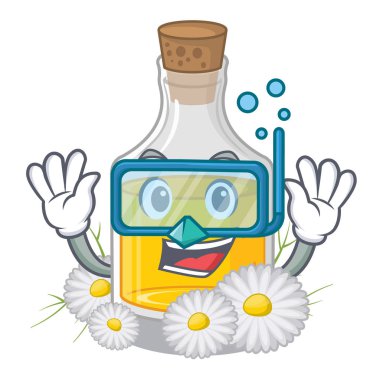 Karikatür şeklinde Dalış papatya yağı