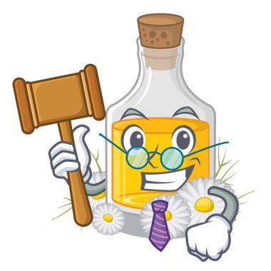 Karikatür şişesine yerleştirilen Yargıç papatya yağı