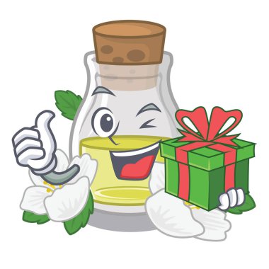 Karikatür şeklinde hediye yasemin yağı ile