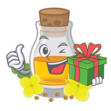 Hediye hardal yağı maskot kutusuna sarılmış ile