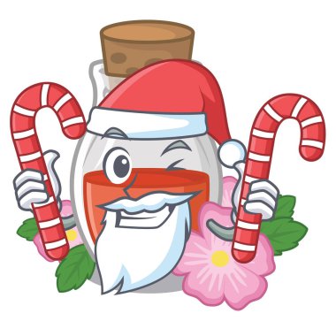 Bir maskot üzerinde şeker kuşburnu tohumu yağı ile Santa