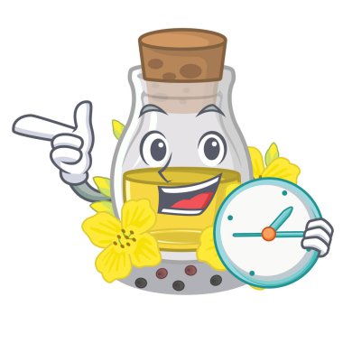 Karton şişede paketlenmiş saat kanola tohumu yağı ile