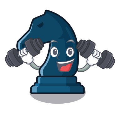 Maskot şeklinde Fitness satranç şövalye