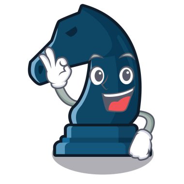 Çizgi film masasının yanında tamam satranç şövalyesi