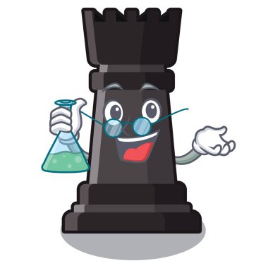 Profesör kale satranç maskot izole