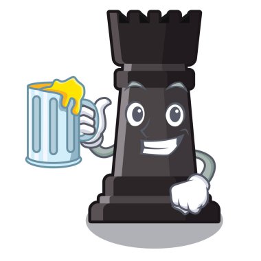 Karakter şeklinde meyve suyu kale satranç ile