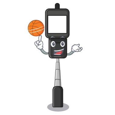 Karikatür şeklinde basketbol cep telefonu tutucu ile