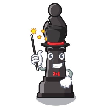 Karikatür şeklinde Sihirbaz piskopos satranç