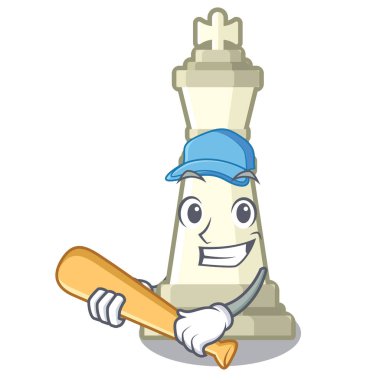 Beyzbol satranç kralı karakter izole oynamak