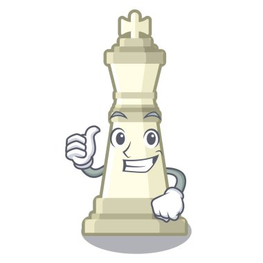 Bir maskot üzerinde satranç kralı kadar Thumbs