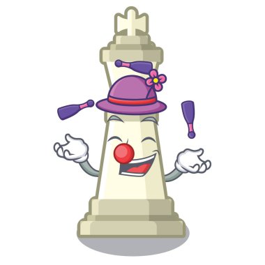 Karikatür şeklinde kral satranç hokkabazlık