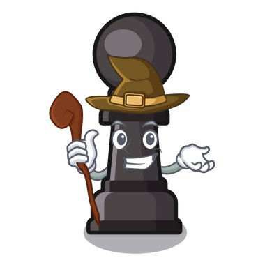 Çizgi film şeklinde cadı satranç piyon