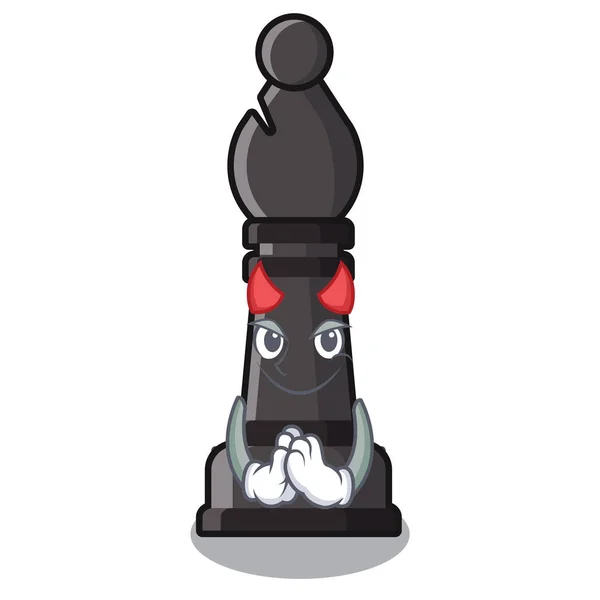 Diablo obispo juguetes de ajedrez en forma de carácter — Vector de stock