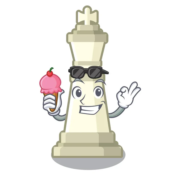 Stock vector With ice cream chess king on a the mascot