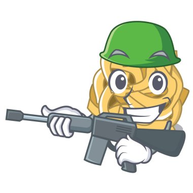 Ordu fettucine maskotu ile izole