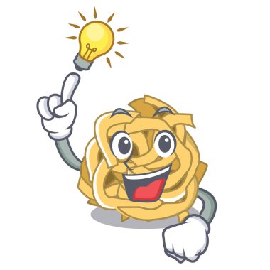 Bir fikir fettuccine karikatür tahtasına konur var