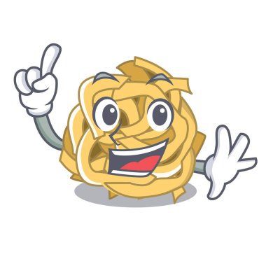 Parmak fettuccine karikatür tahtasına konur