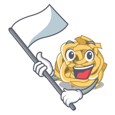 Bayrak fettuccine ile karikatür tahtasına konur