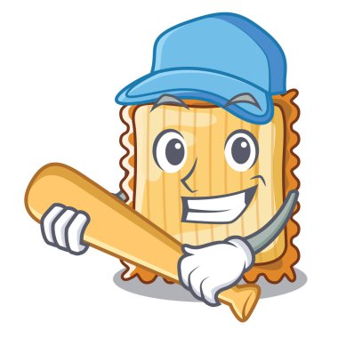 Beyzbol lazanya oynamak karakter tavası konur