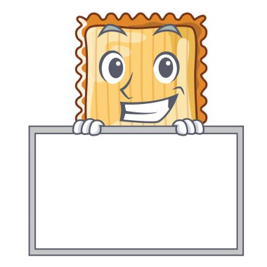 Tahta lazanya ile sırıtarak karakter tavası konur